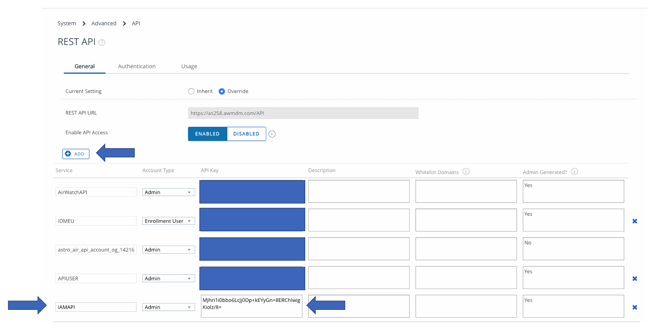 How to Create REST API Key using Workspace One UEM – The EUC Blog